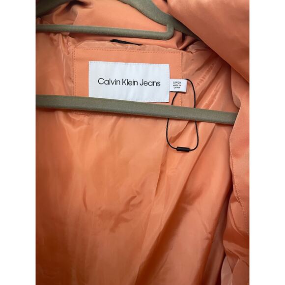Calvin Klein Jeans modular 2 in 1 Puffer Jacket $325 winter Mens brown New Small - Picture 12 of 12
